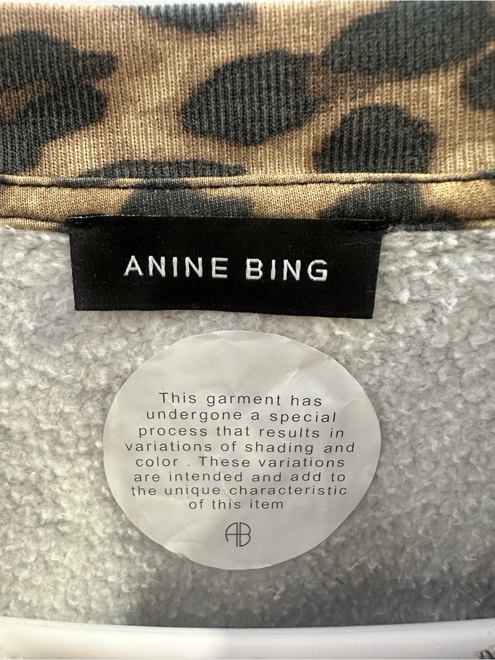 ANINE BING Leopard Print Sweatshirt NWOT Size Medium Oversized Pullover - Picture 4 of 8